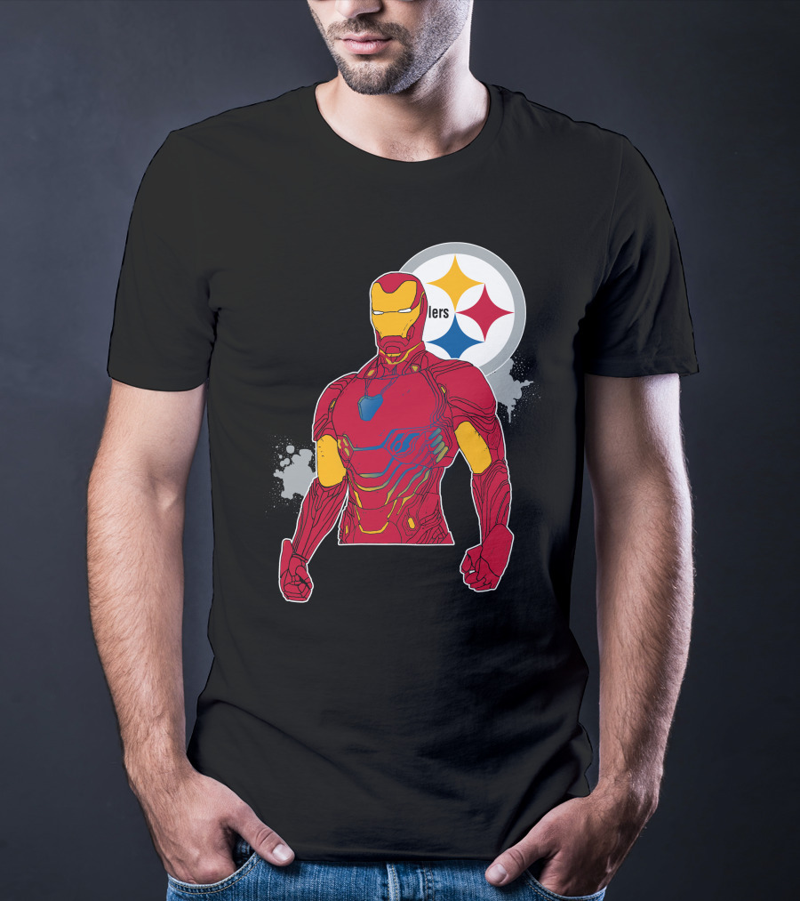 Iron Man With Steelers T-Shirt