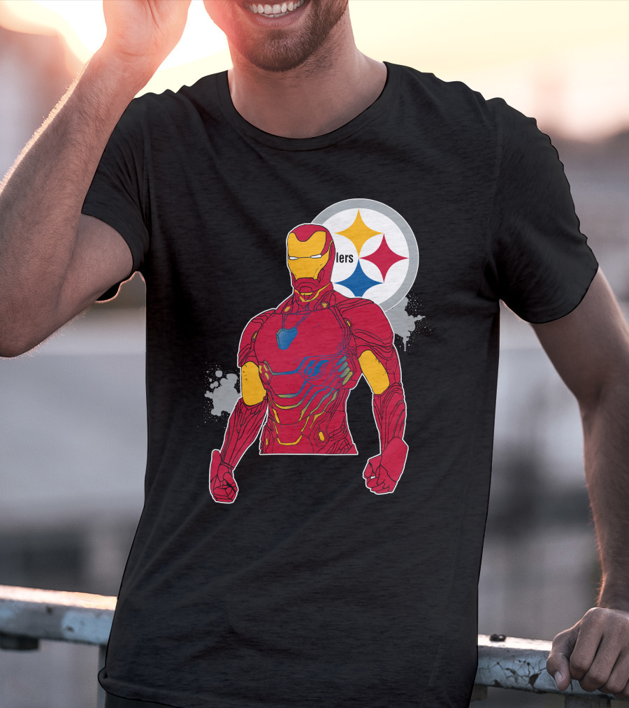 Iron Man With Steelers T-Shirt