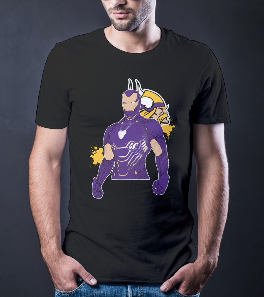 Iron Man Minnesota Vikings Crossover Fusion T-Shirt