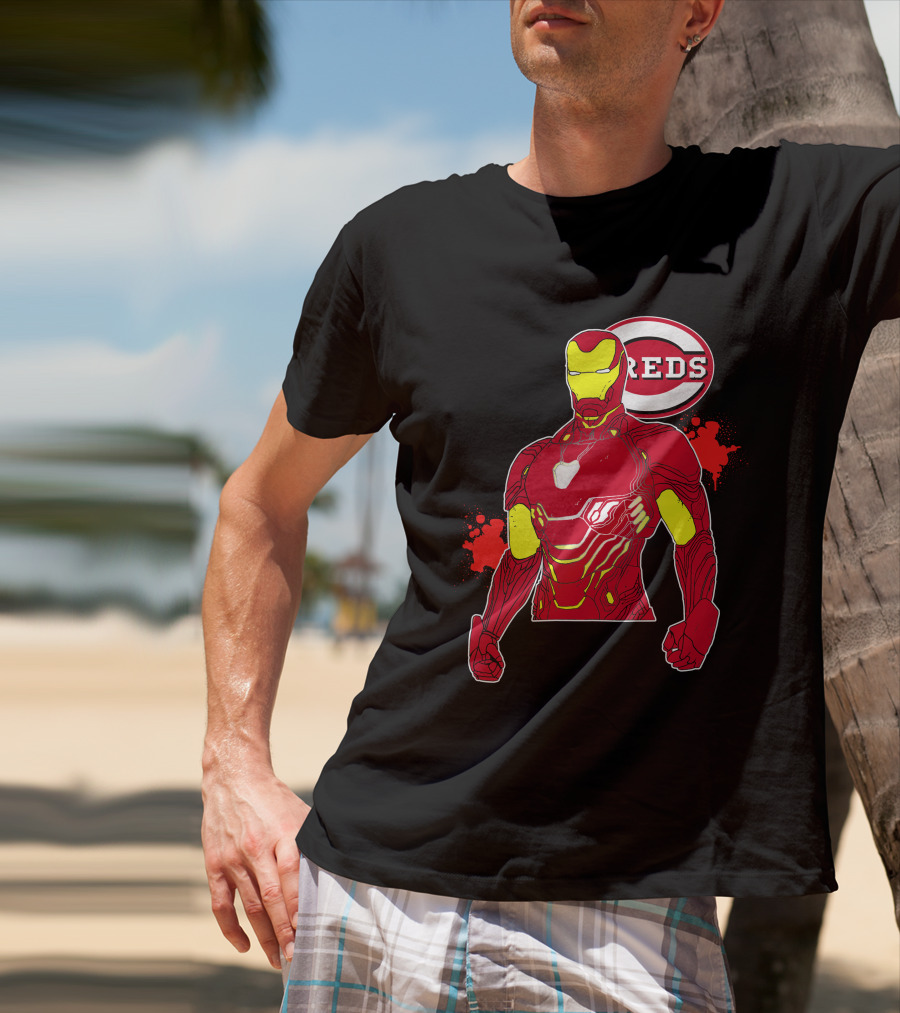 Iron Man Cincinnati Reds Collaboration T-Shirt
