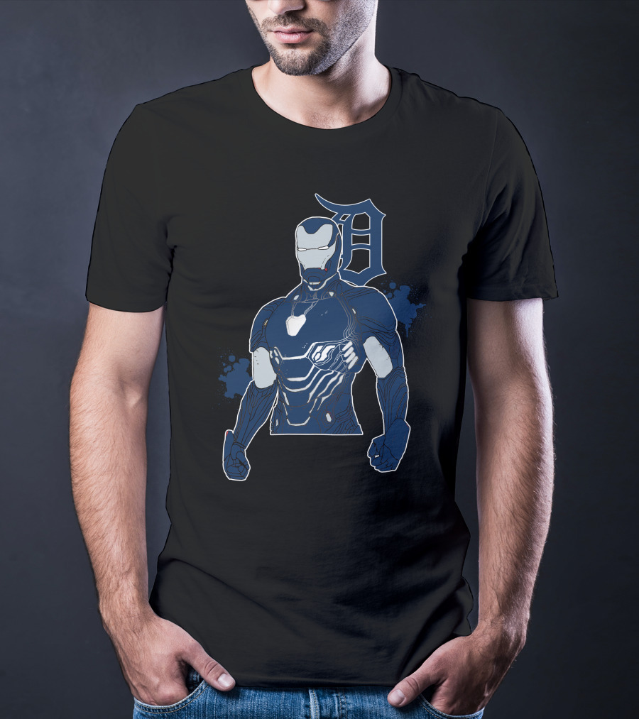 Iron Man Detroit Tigers Crossover With Iconic D T-Shirt