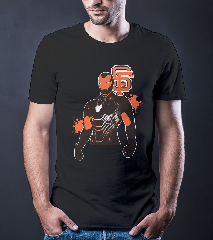 Iron Man San Francisco Giants Fan Crossover T-Shirt