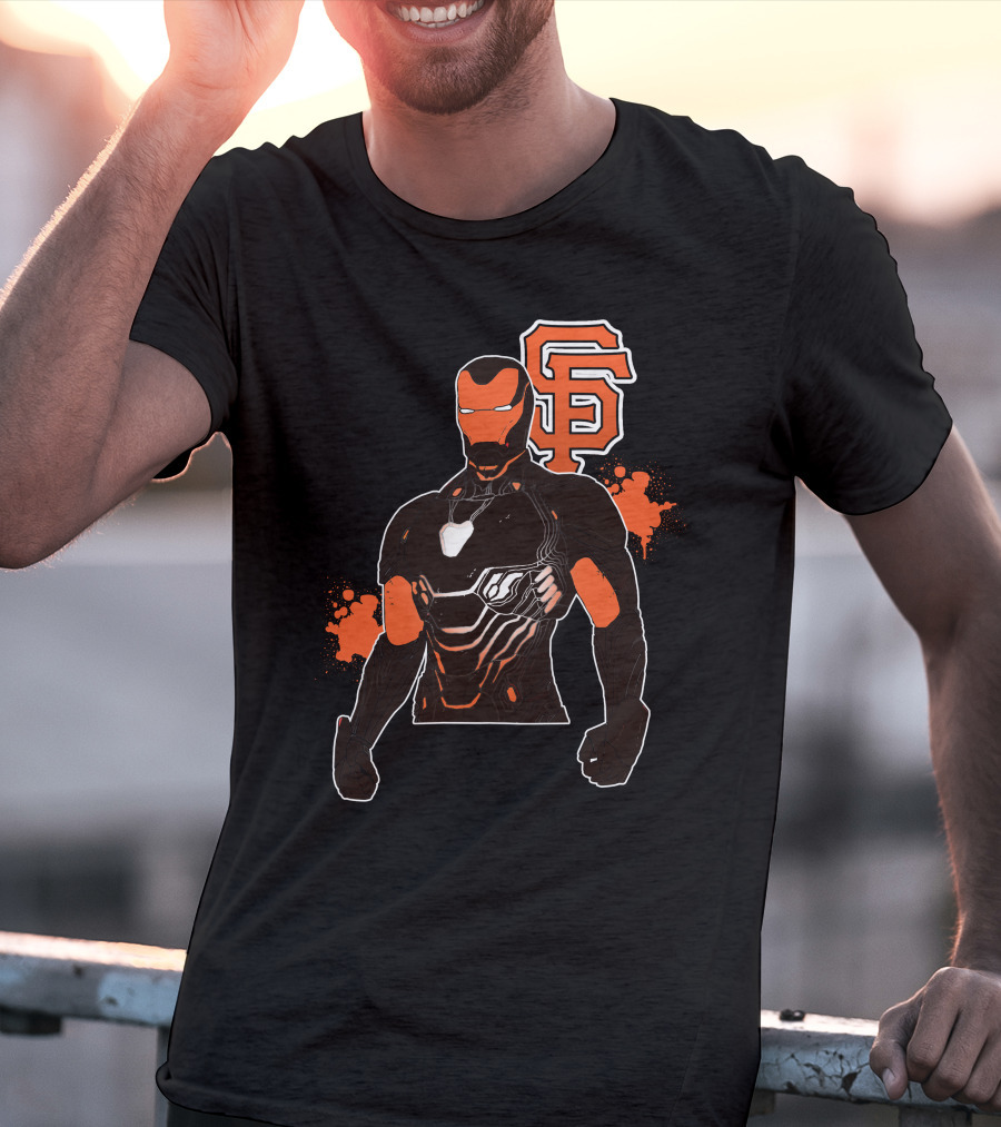Iron Man San Francisco Giants Fan Crossover T-Shirt
