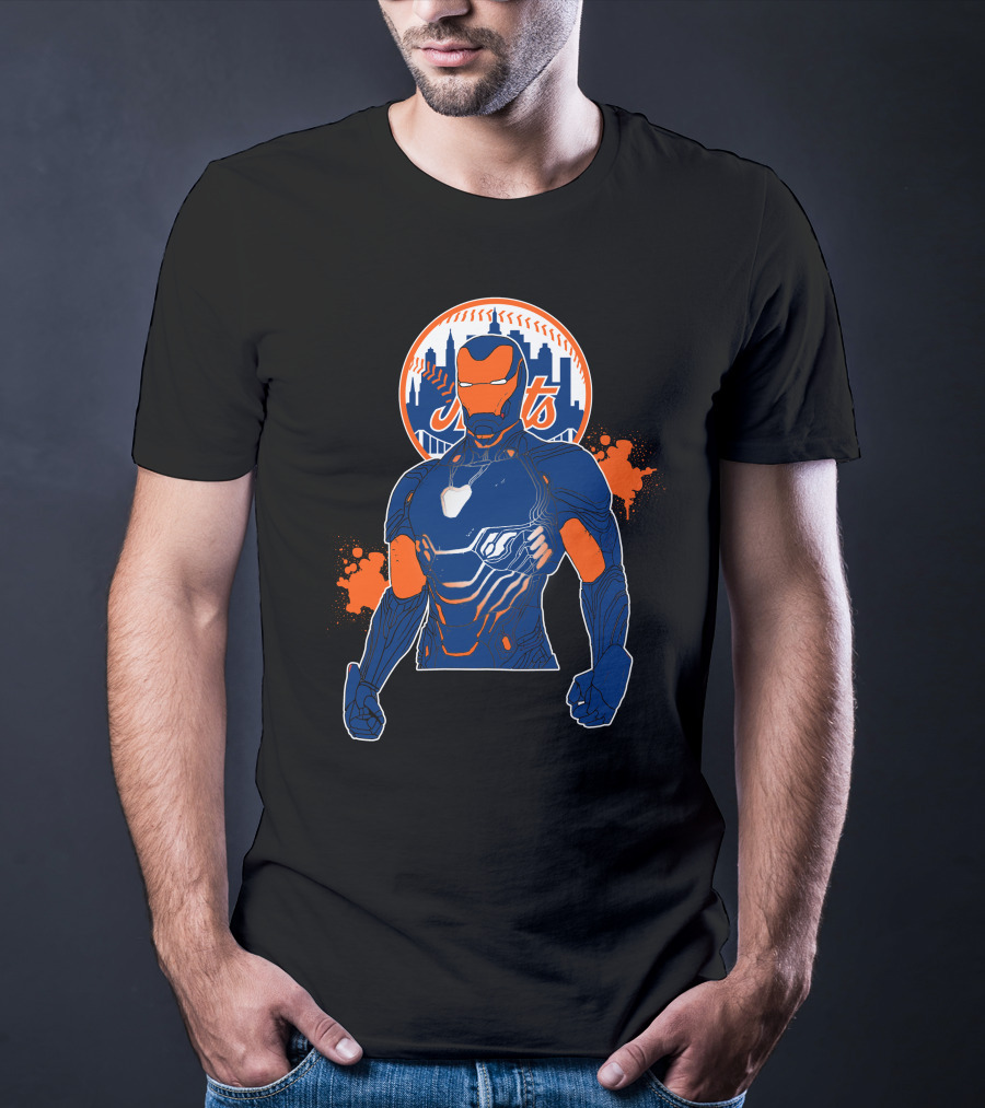 Iron Man New York Mets Crossover T-Shirt