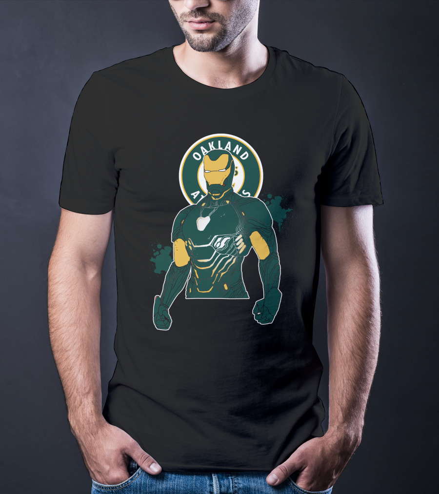 Iron Man Oakland Athletics Crossover T-Shirt