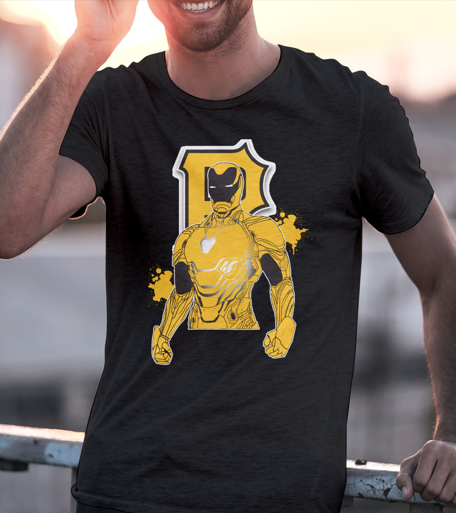 Iron Man Pittsburgh Pirates Collaborative Marvel Sports T-Shirt