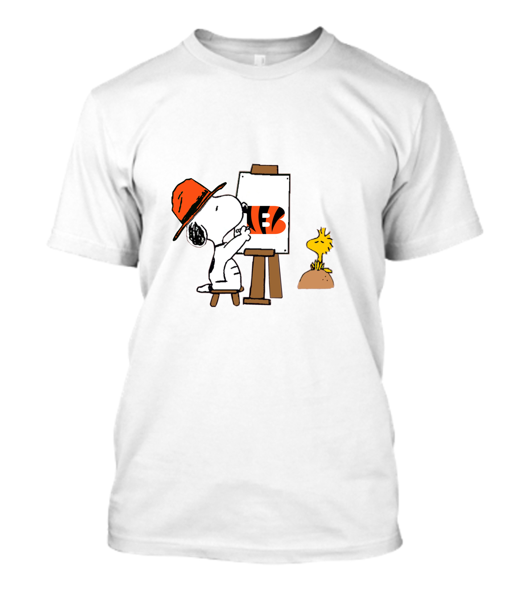 Snoopy Painting Cincinnati Bengals T-Shirt
