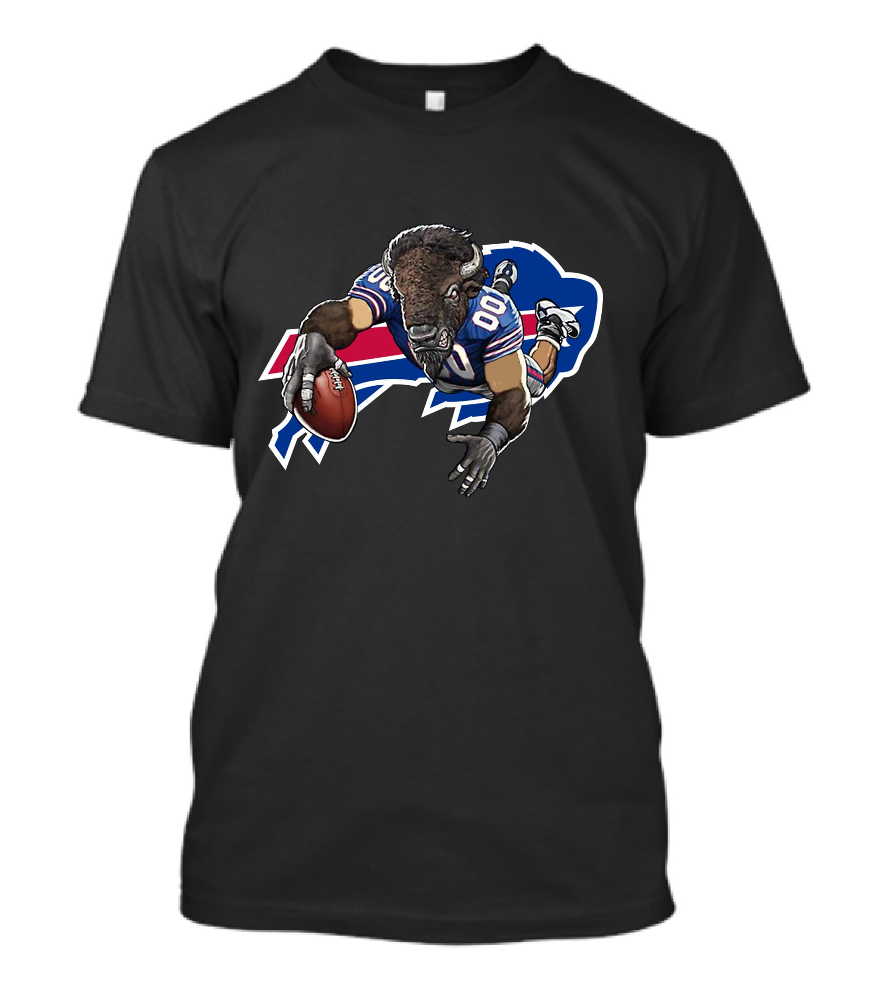 Buffalo Bills Buffalo Football Player With Ball T-Shirt