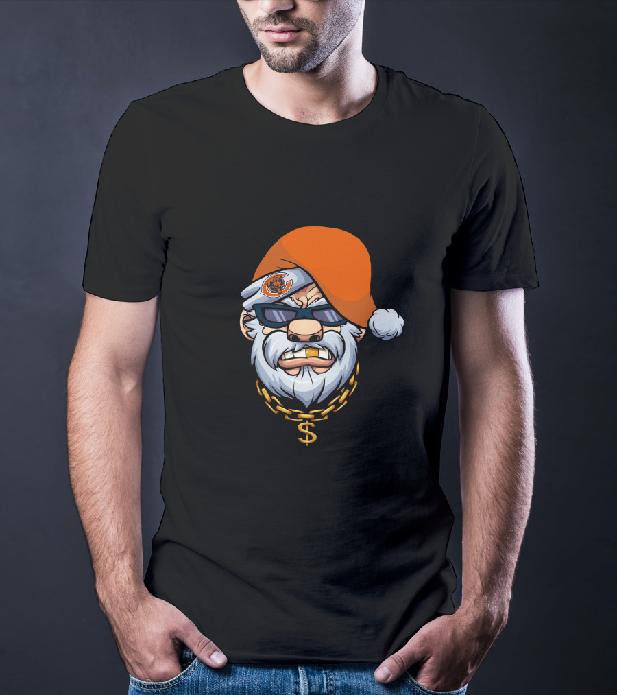 Bears Santa Gangster Style With Gold Chain And Sunglasses T-Shirt
