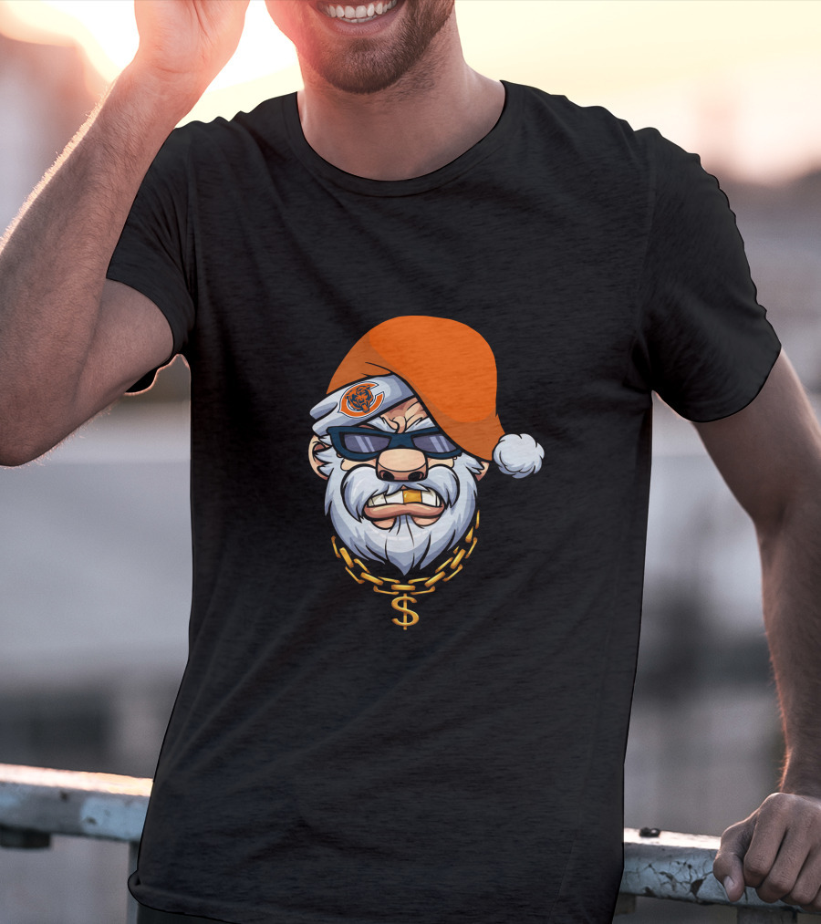 Bears Santa Gangster Style With Gold Chain And Sunglasses T-Shirt