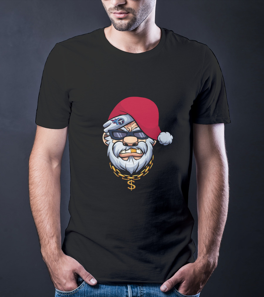 Titans Gangster Santa With Chain And Shades T-Shirt