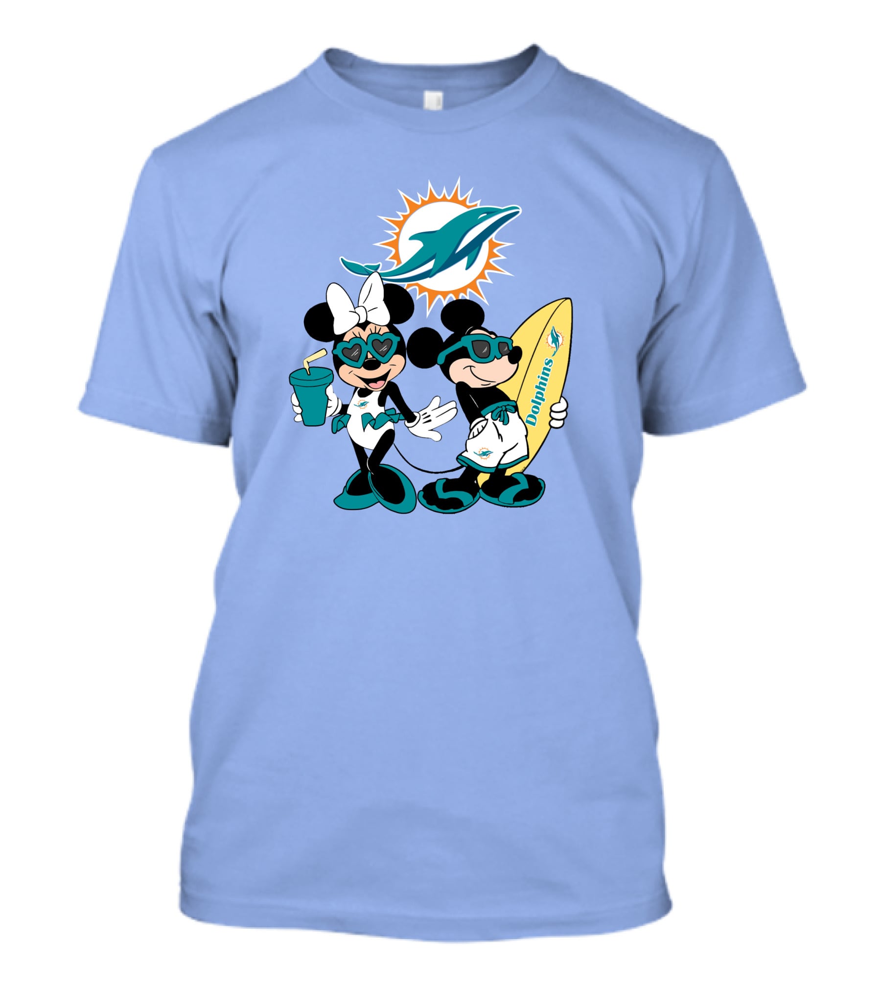 Dolphins Mickey Minnie Vacation Miami Surfing Fun T-Shirt