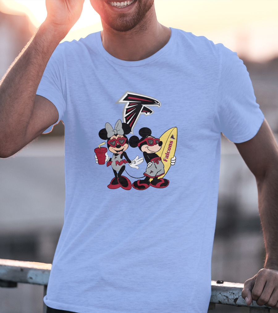 Falcons Mickey And Minnie Vacation Fun T-Shirt