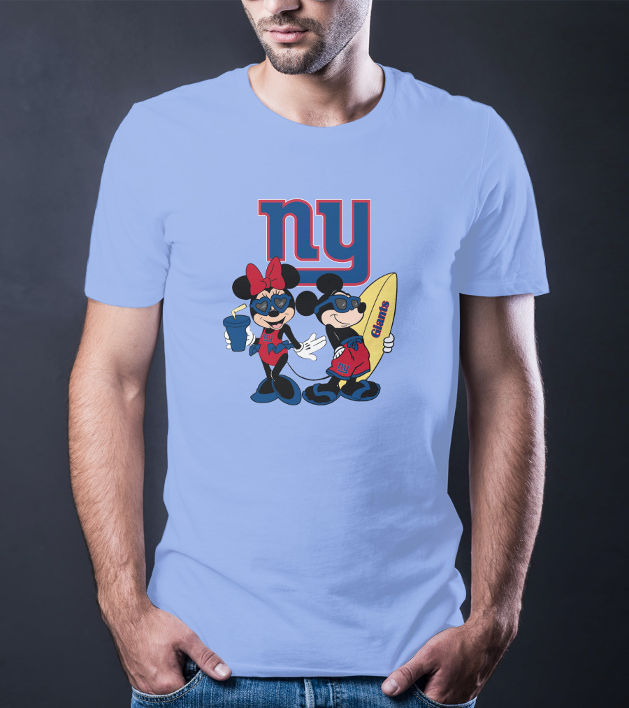 Ny Giants Vacation Mickey Minnie T-Shirt