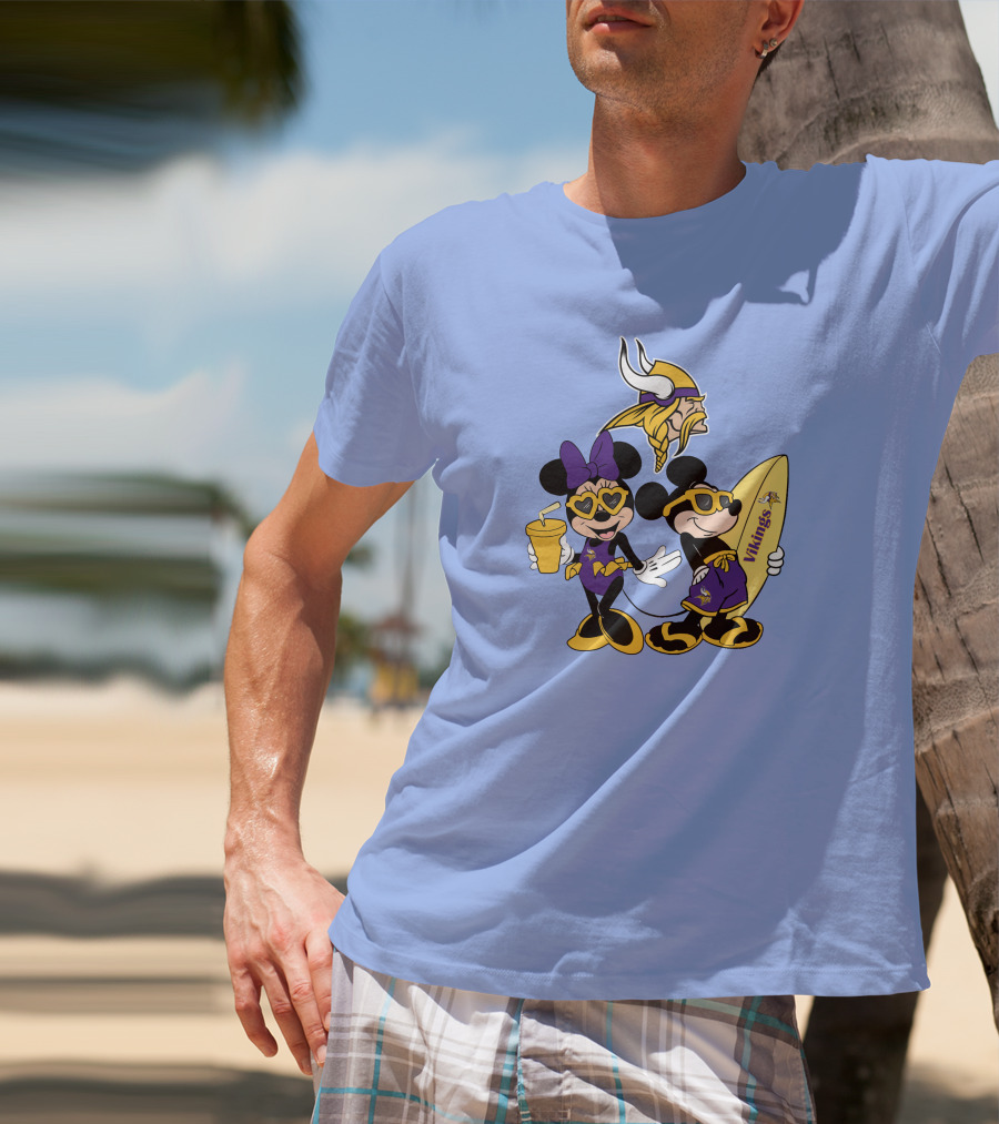 Vikings Mickey Happy Vacation Minnesota Fun T-Shirt
