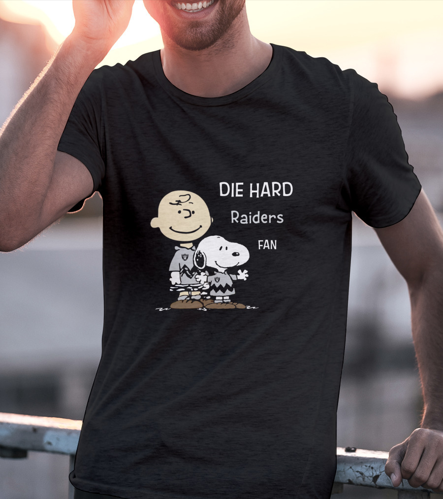 Die Hard Raiders Fan Snoopy And Charlie Brown T-Shirt