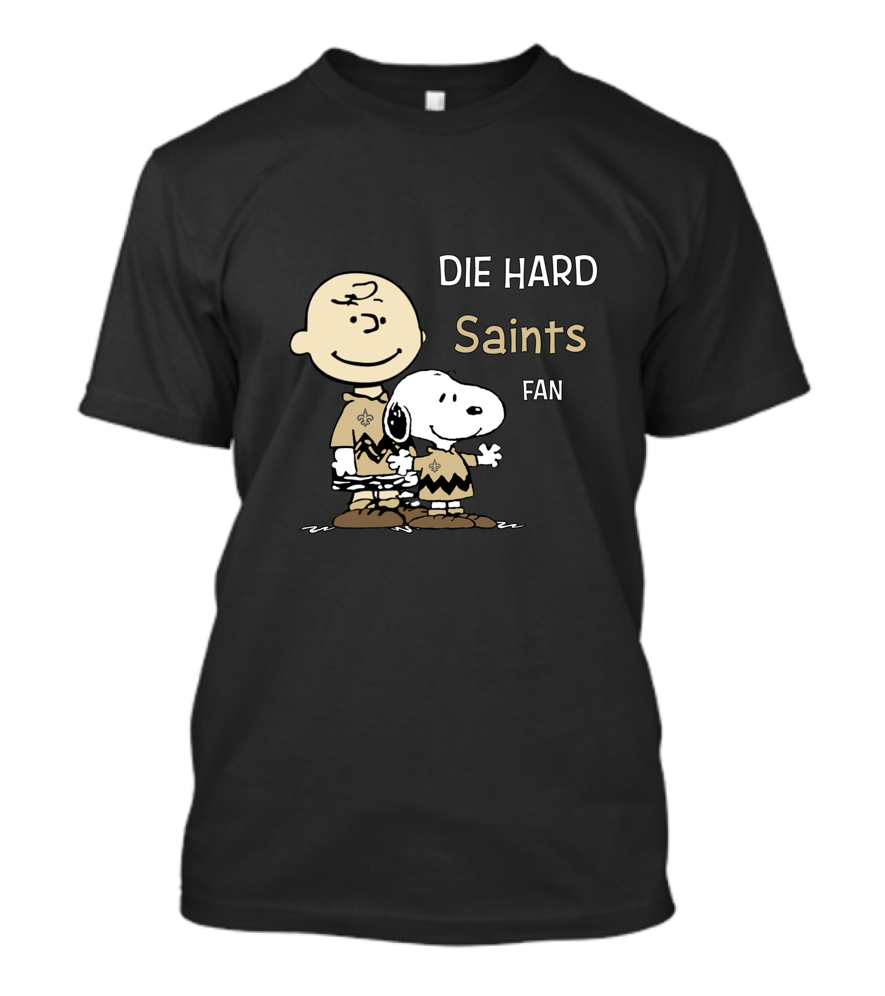 Die Hard Saints Fan Charlie Brown And Snoopy T-Shirt
