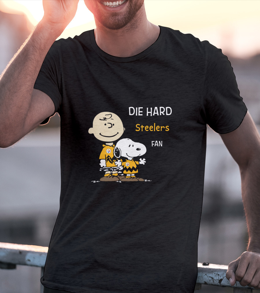 Die Hard Steelers Fan Snoopy And Charlie Brown T-Shirt