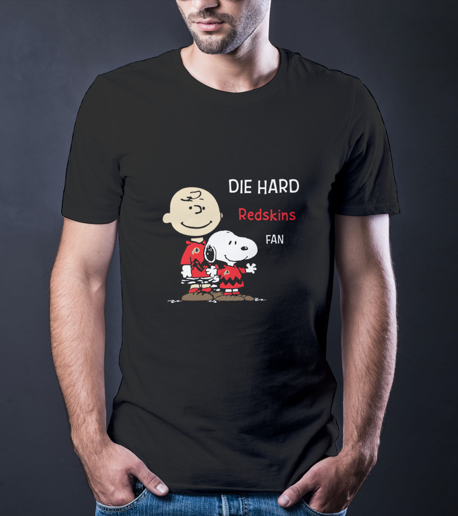 Die Hard Redskins Fan Snoopy And Charlie Brown T-Shirt