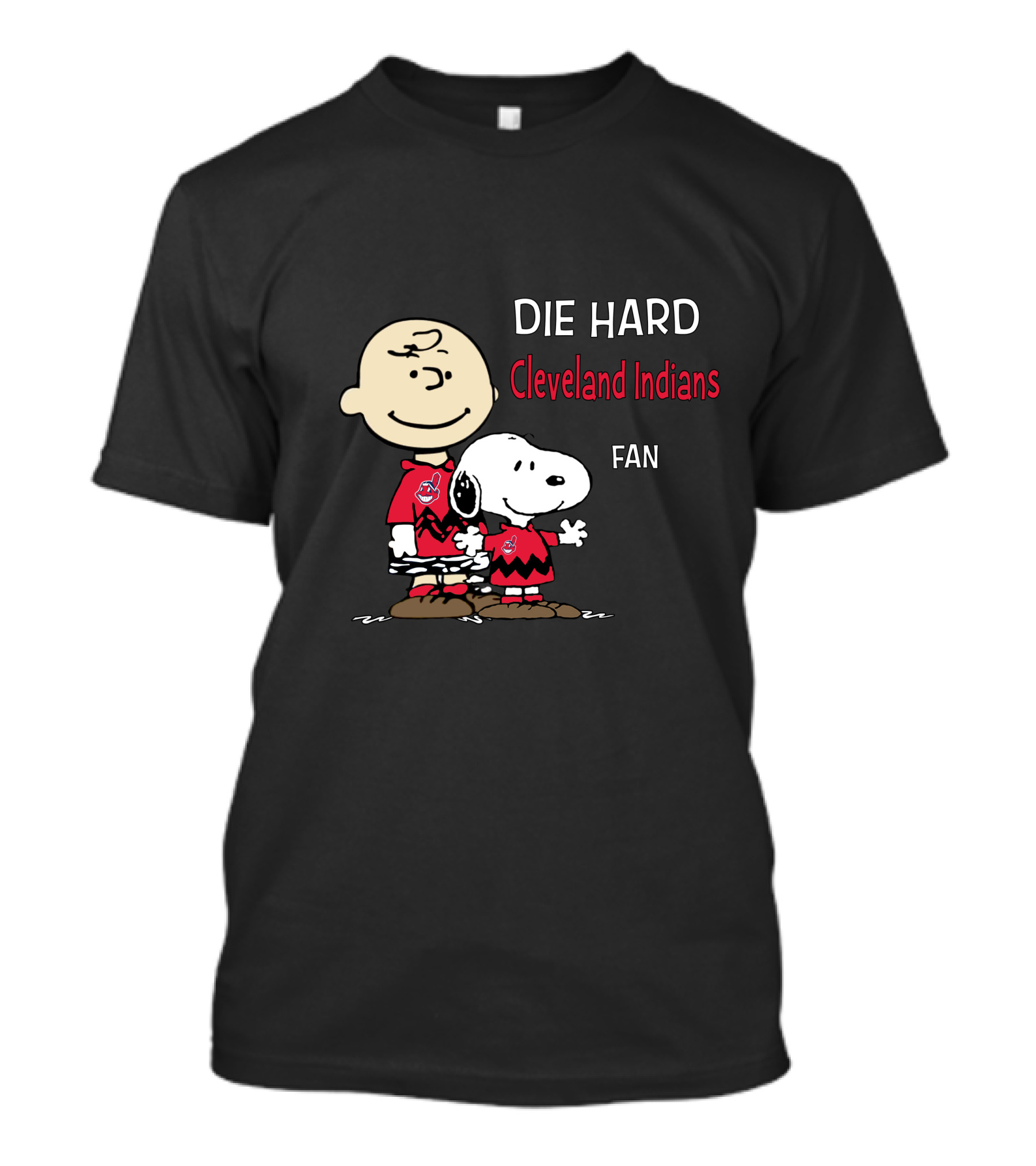 Die Hard Cleveland Indians Fan Snoopy And Charlie Brown T-Shirt
