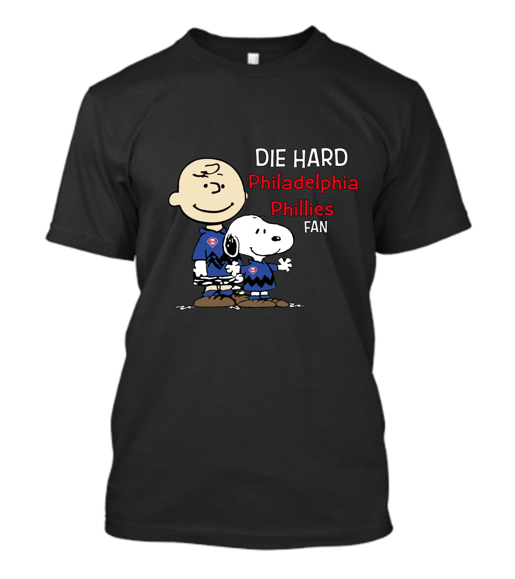 Die Hard Philadelphia Phillies Fan Snoopy And Charlie Brown T-Shirt