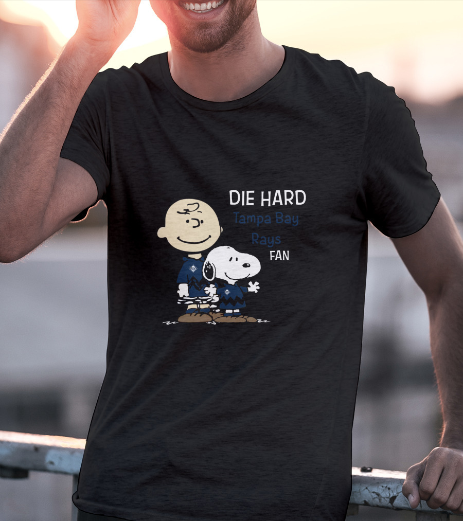 DIE HARD Tampa Bay Rays FAN Snoopy And Charlie Brown T-Shirt