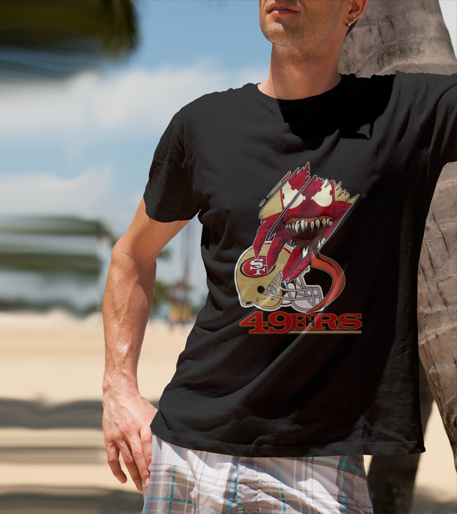 49ers Venomous Creature With San Francisco Helmet T-Shirt
