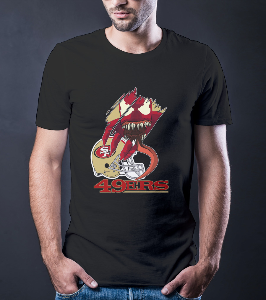 49ers Venomous Creature With San Francisco Helmet T-Shirt