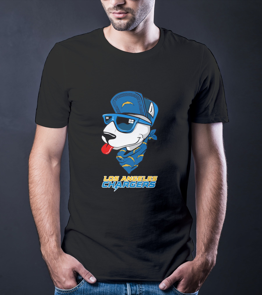 Los Angeles Chargers Bull Terrier T-Shirt