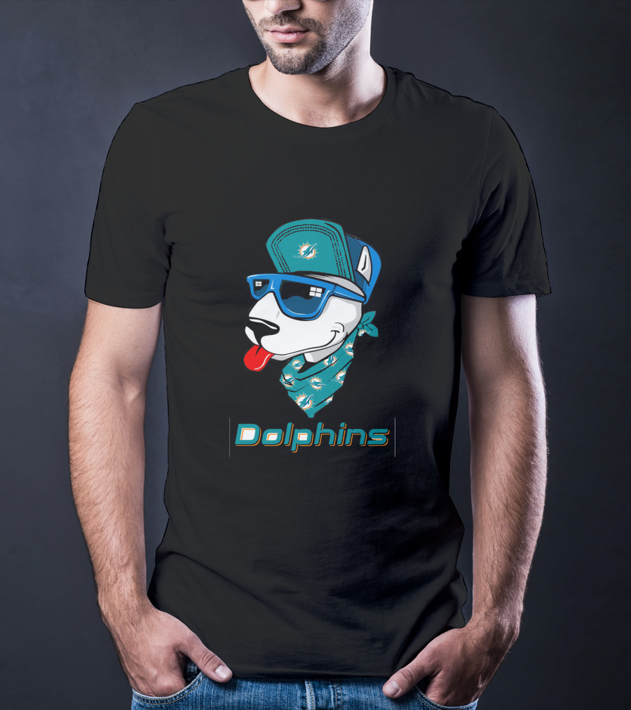 Dolphins Bull Terrier Fan Style T-Shirt