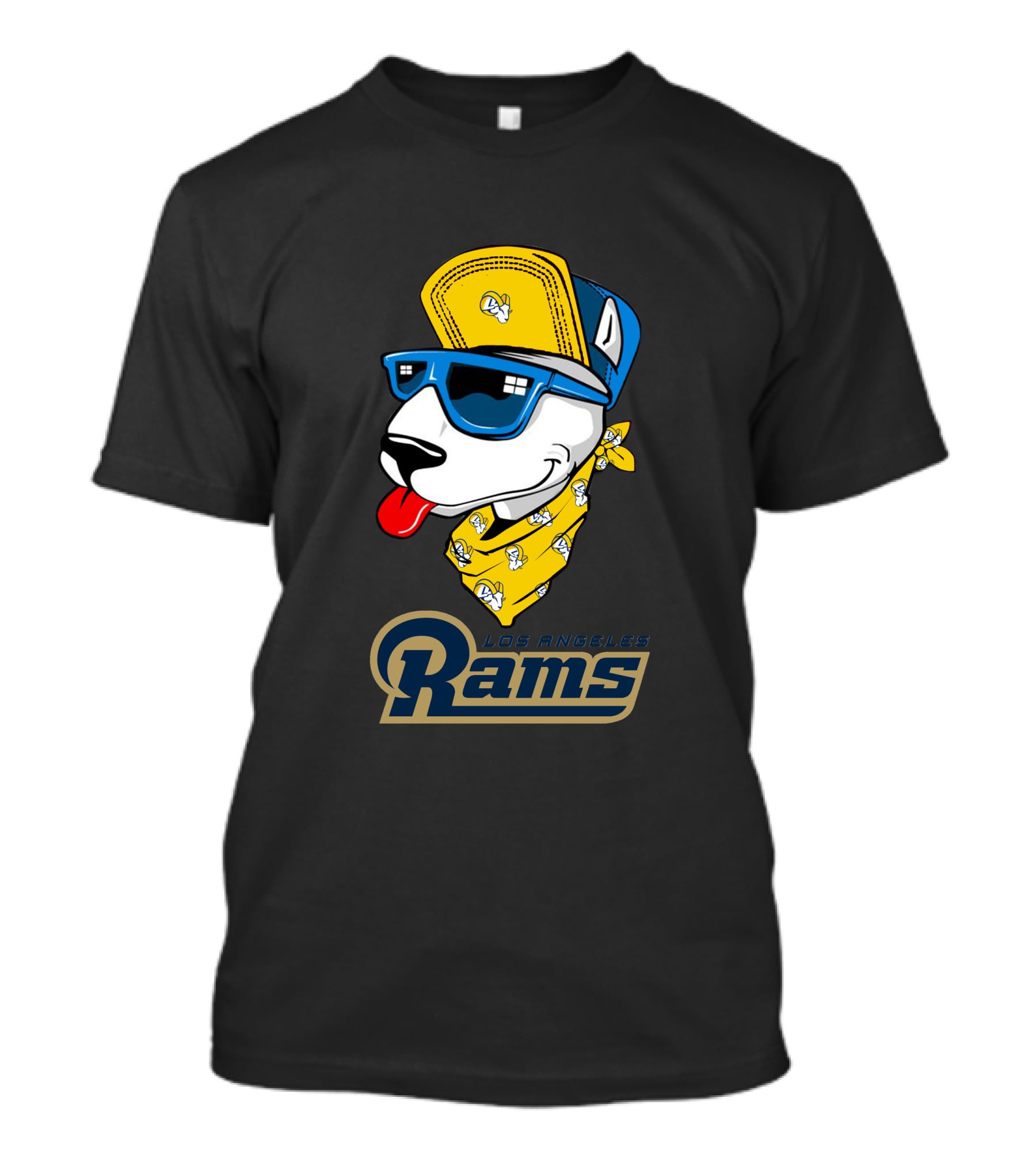 Los Angeles Rams Bull Terrier Fan T-Shirt