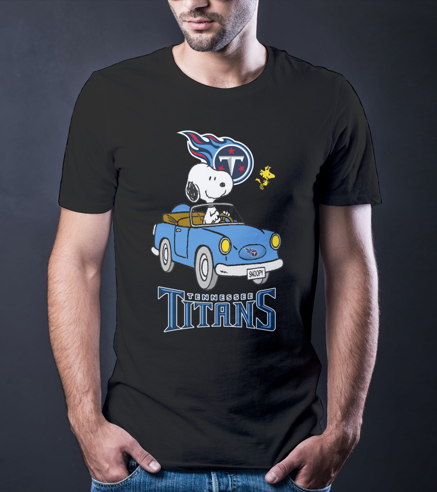 Tennessee Titans Snoopy Driving Woodstock Ride T-Shirt