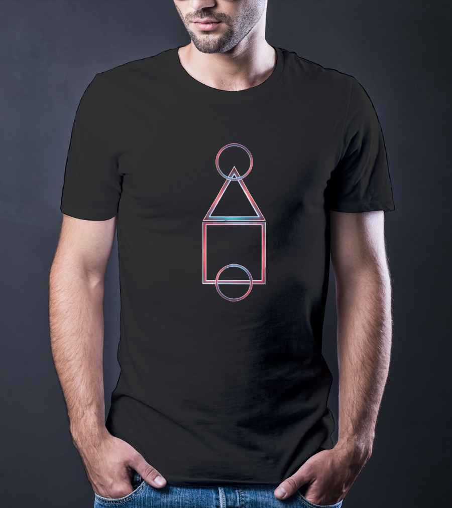 Squid Game Korean Drama Symbols Triangle Circle Square T-Shirt
