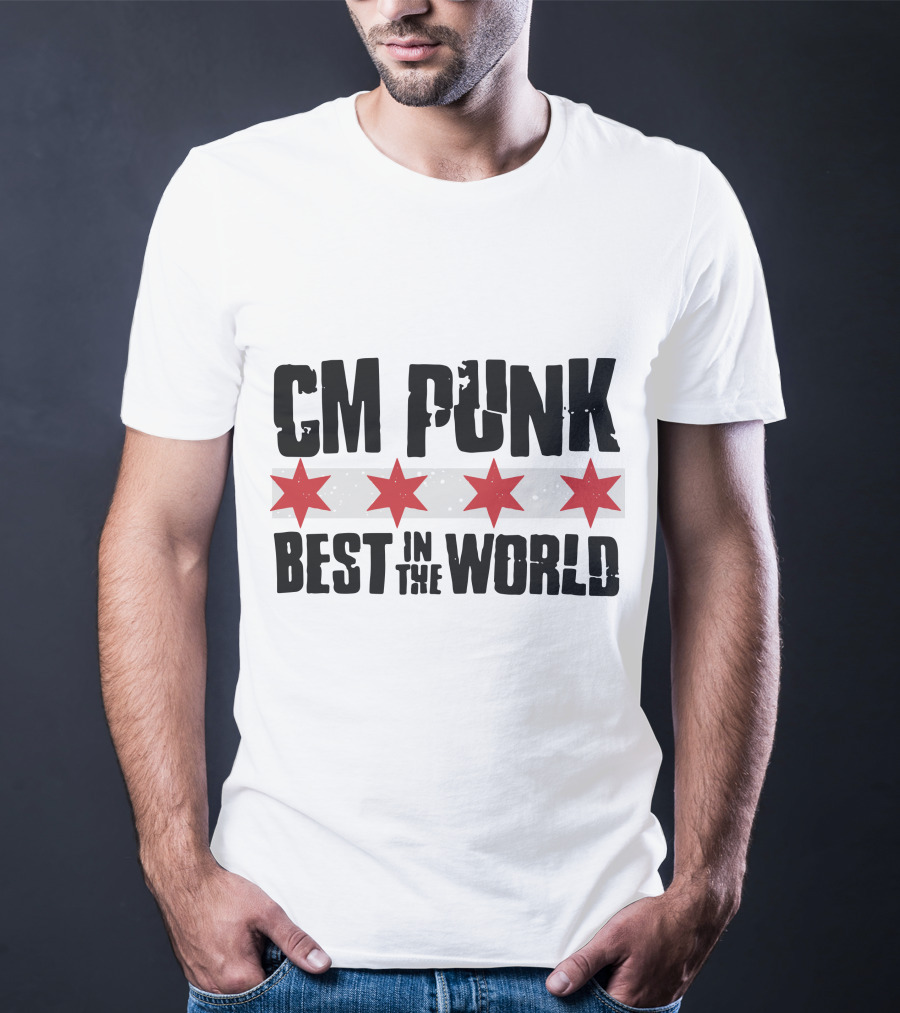 CM Punk Best In The World Red Stars T-Shirt
