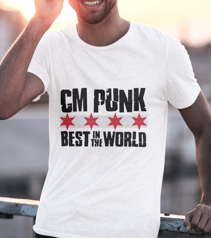 CM Punk Best In The World Red Stars T-Shirt