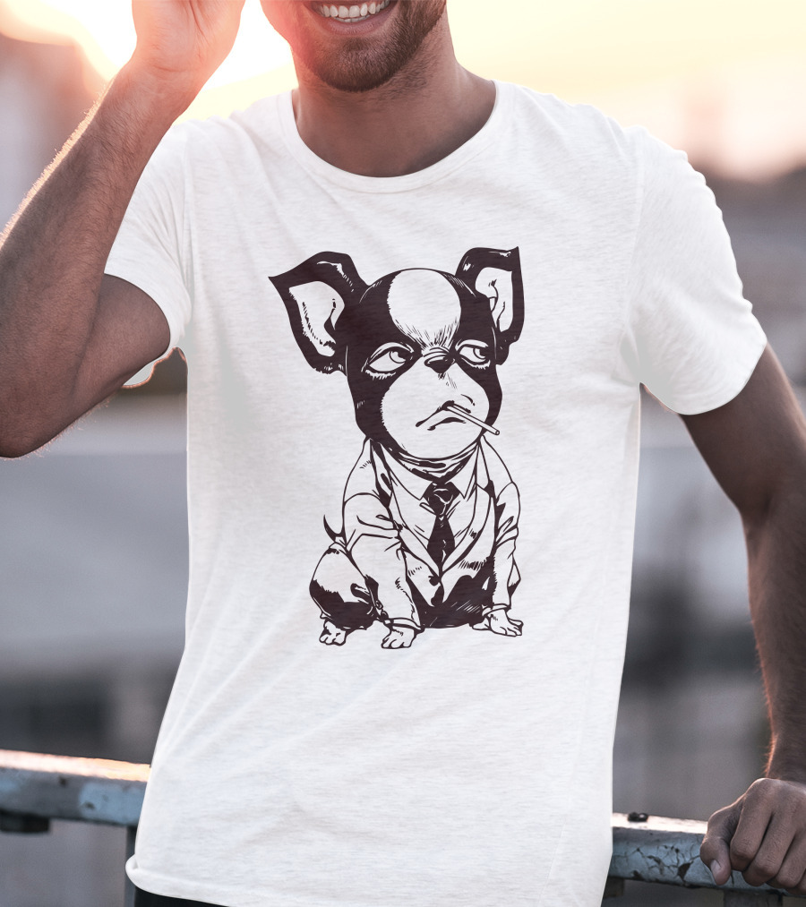 Iggy Jojo Bizarre Adventure Manga Character Dog In Suit T-Shirt