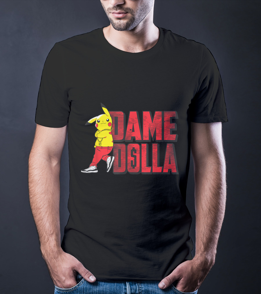 Pikachu Dame Dolla Crossover Red Outfit Sneakers T-Shirt