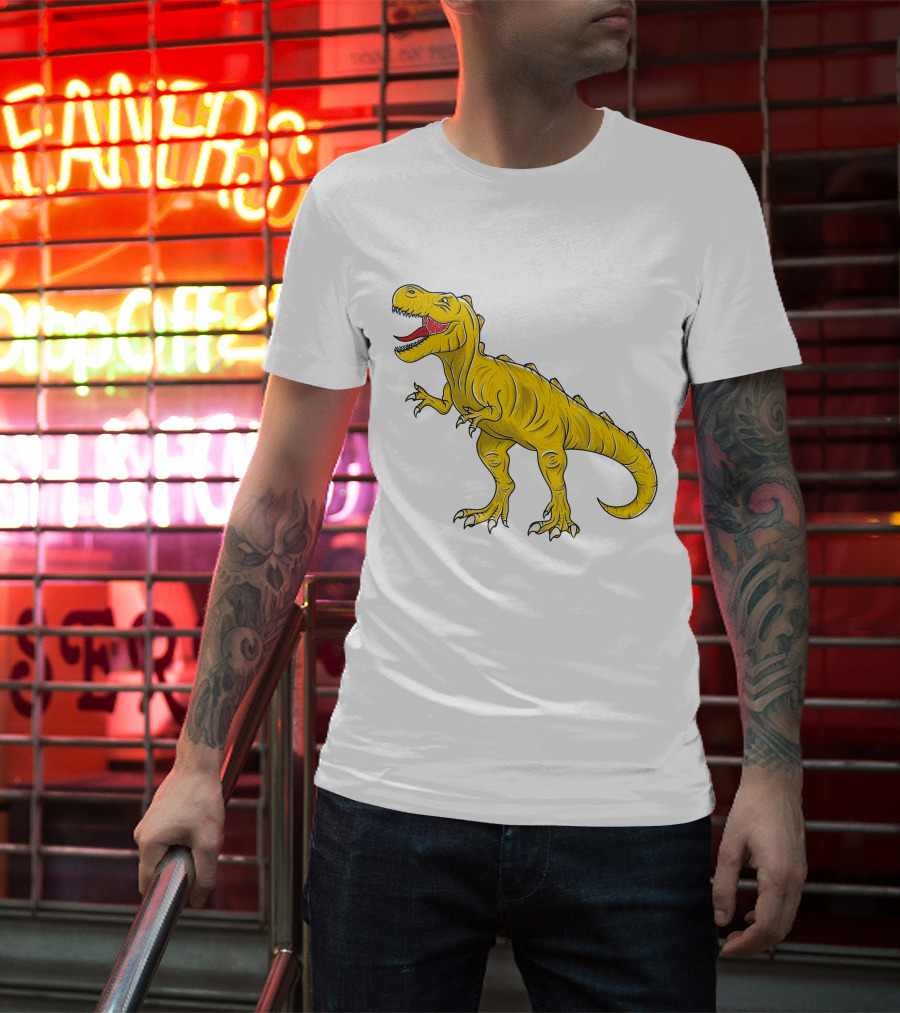 Yellow Dinosaur Tyrannosaurus Rex T-Shirt