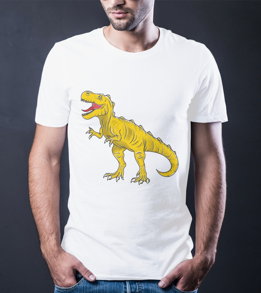 Yellow Dinosaur Tyrannosaurus Rex T-Shirt