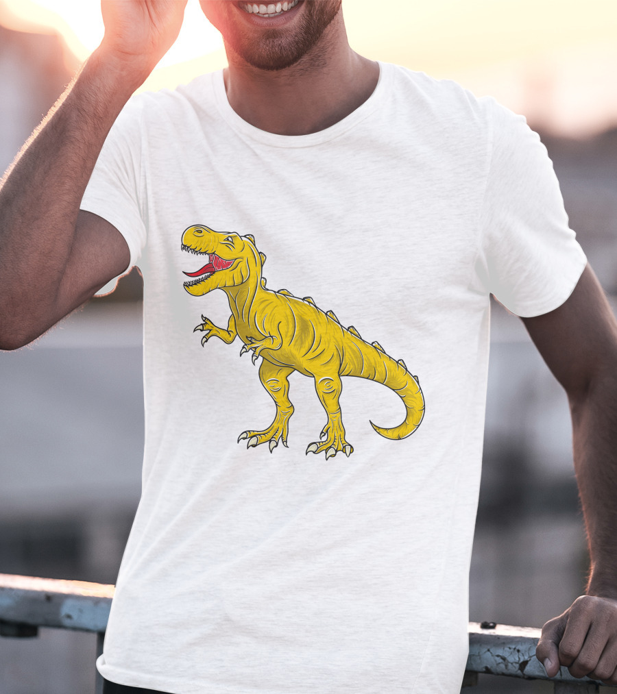 Yellow Dinosaur Tyrannosaurus Rex T-Shirt