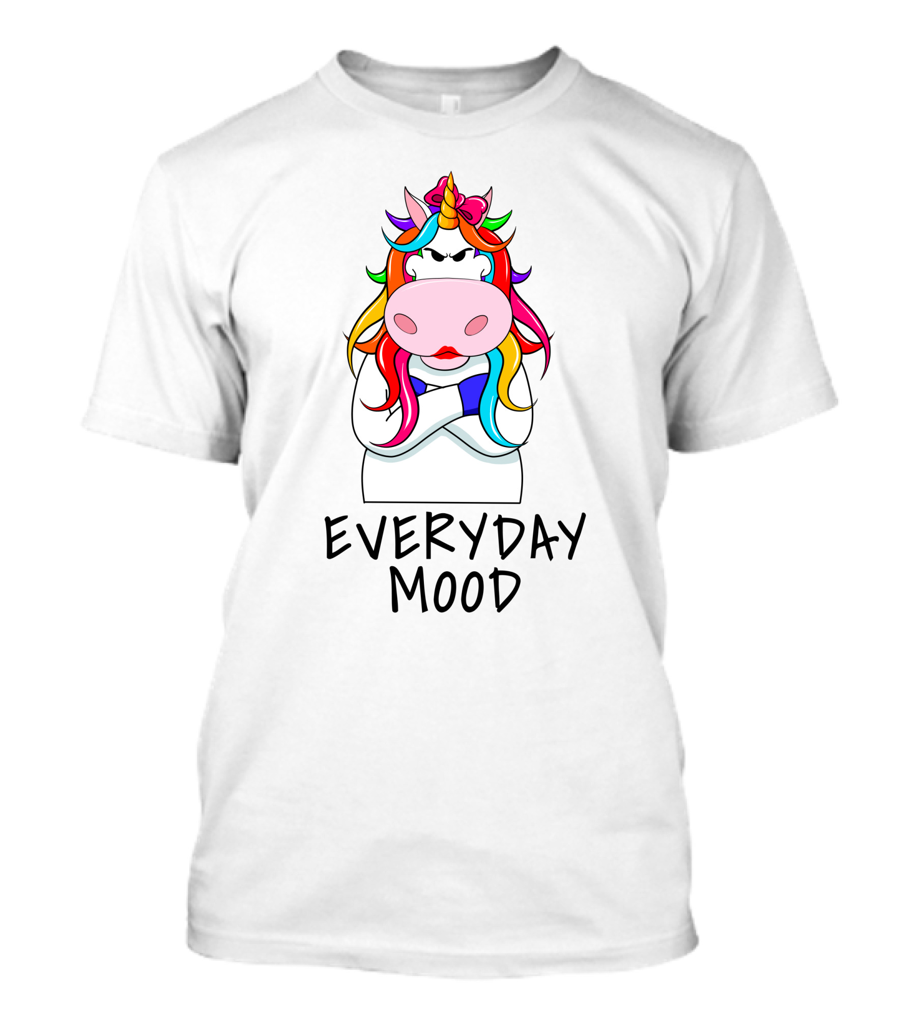 Everyday Mood Grumpy Rainbow Unicorn T-Shirt