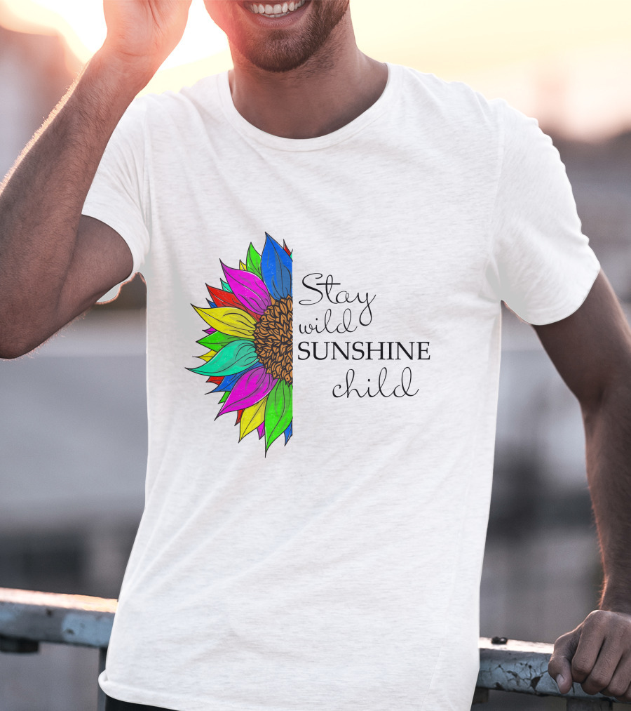 Stay Wild Sunshine Child Multicolored Sunflower T-Shirt