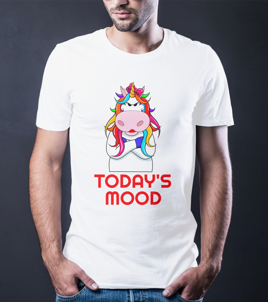 Today's Mood Angry Rainbow Unicorn T-Shirt