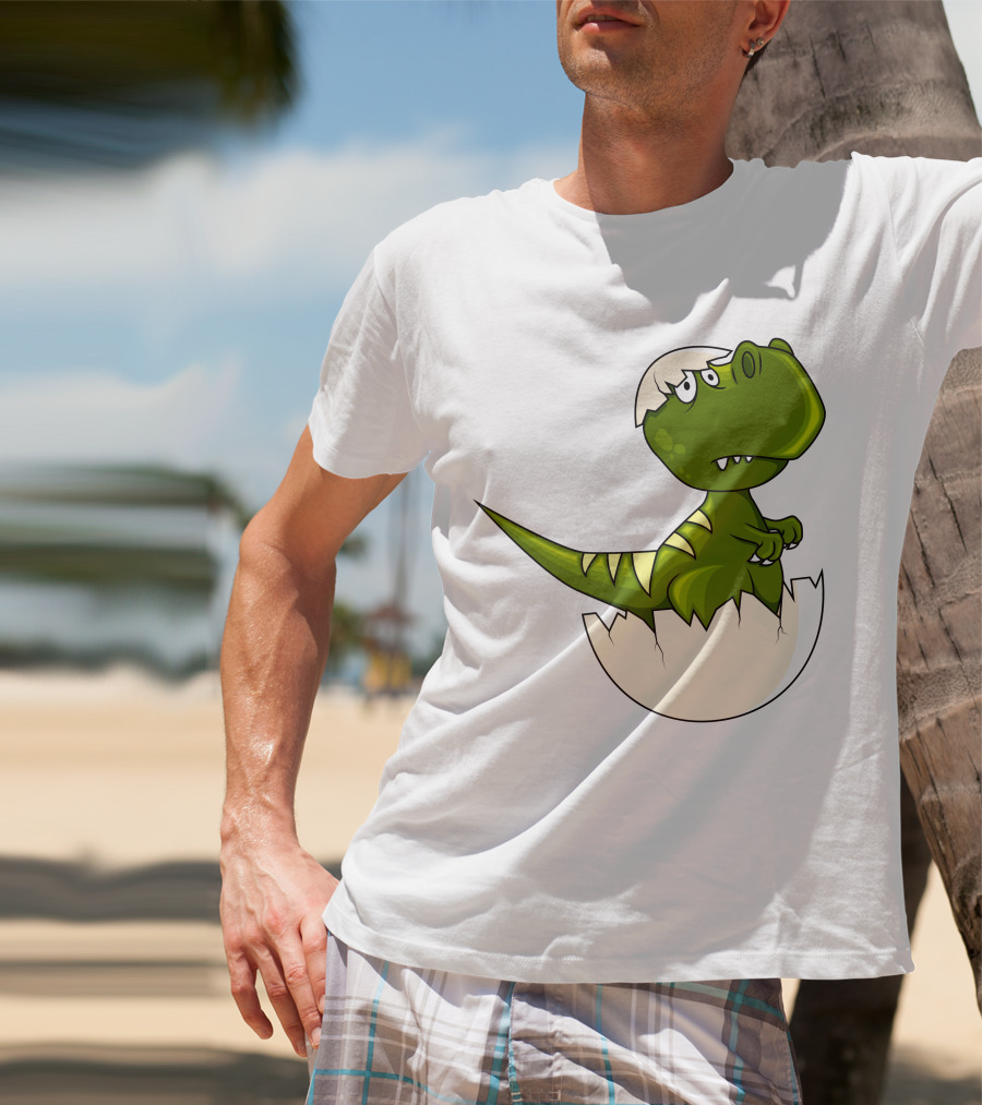 Baby Dragon Hatching From Egg With Playful Expression T-Shirt