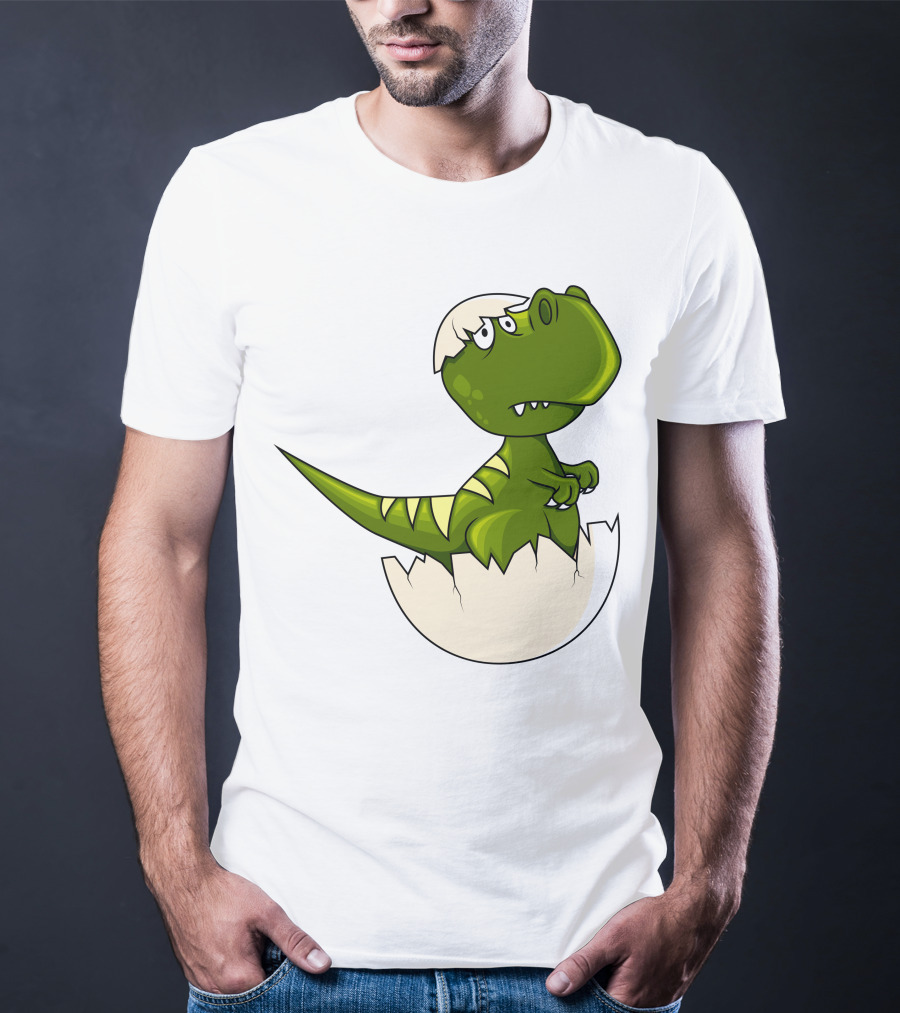 Baby Dragon Hatching From Egg With Playful Expression T-Shirt