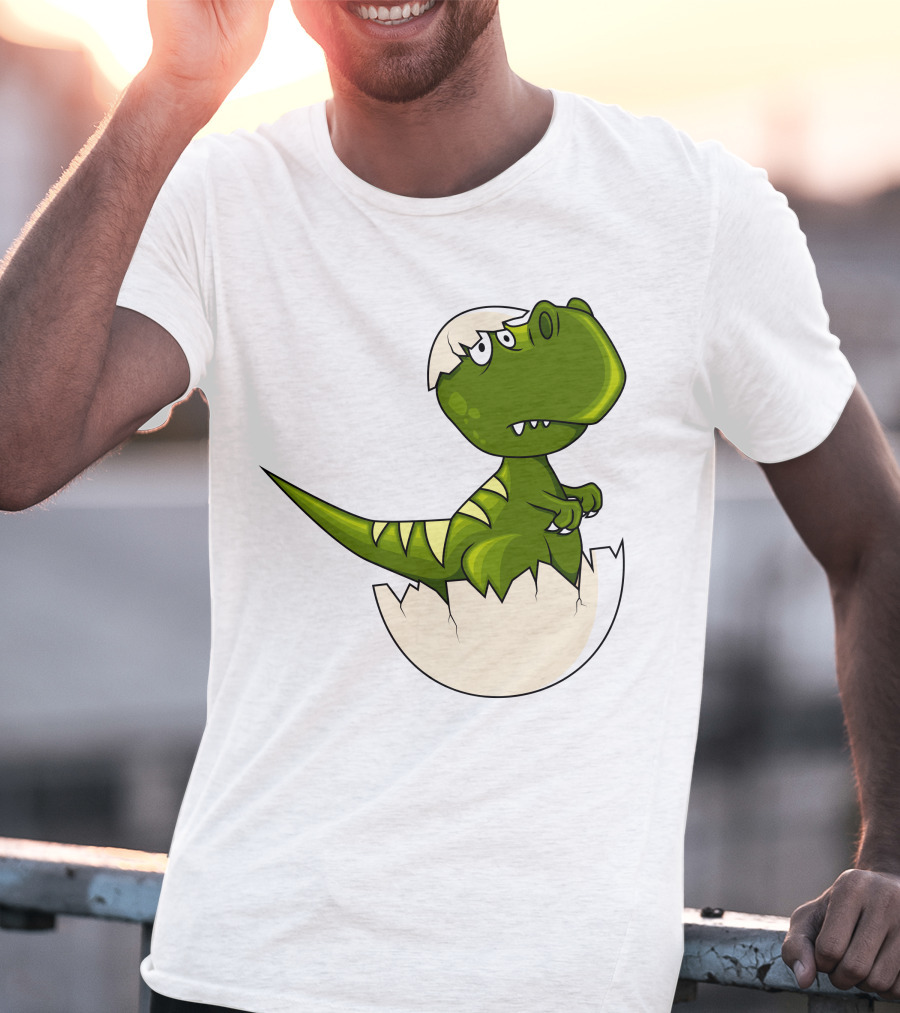 Baby Dragon Hatching From Egg With Playful Expression T-Shirt