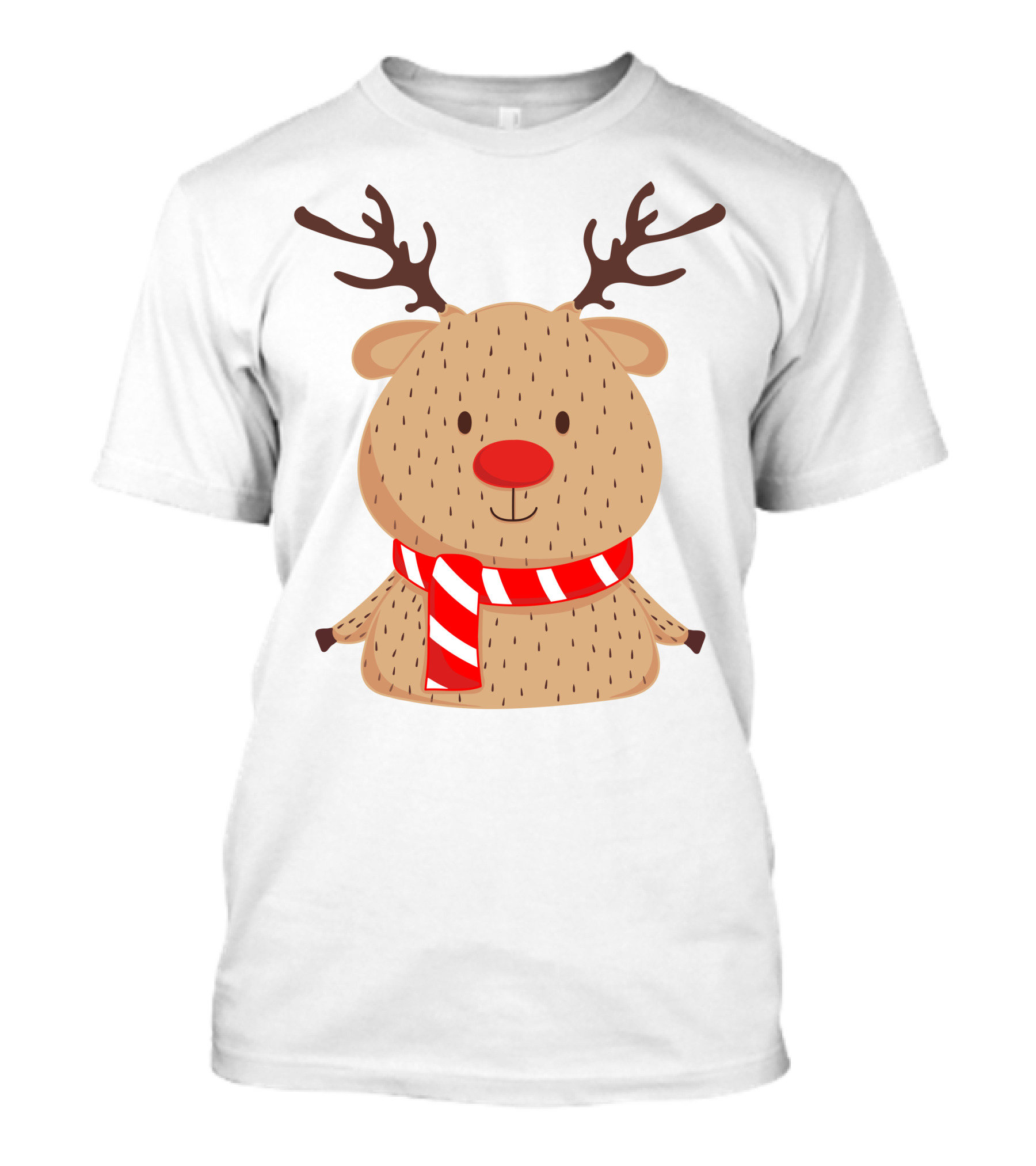 Baby Reindeer In Festive Winter Scarf T-Shirt