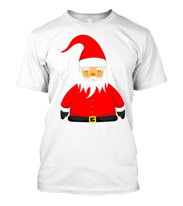 Santa Claus Outfit On Christmas Cartoon T-Shirt