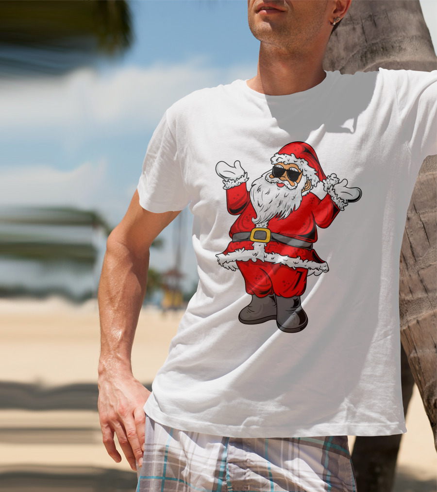 Santa Claus Wearing Cool Shades T-Shirt