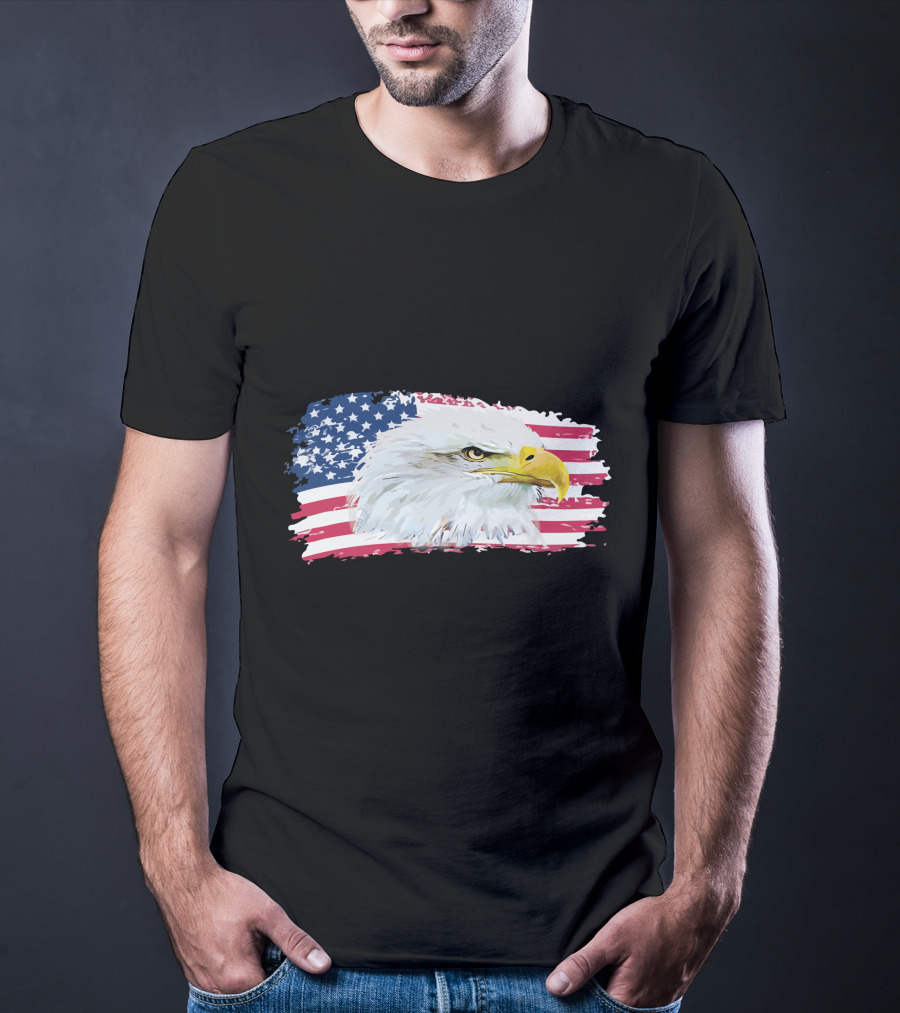 American Flag Bald Eagle T-Shirt
